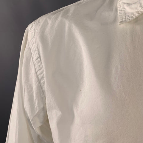 MERZ B. SCHWANEN Taille XL Chemise à manches longues en coton blanc, coupe décontractée, une poche