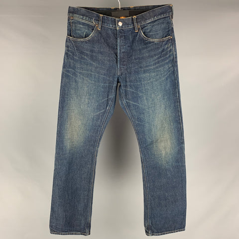 PROJECT 5 EP Size 32 Blue Washed Cotton Jeans