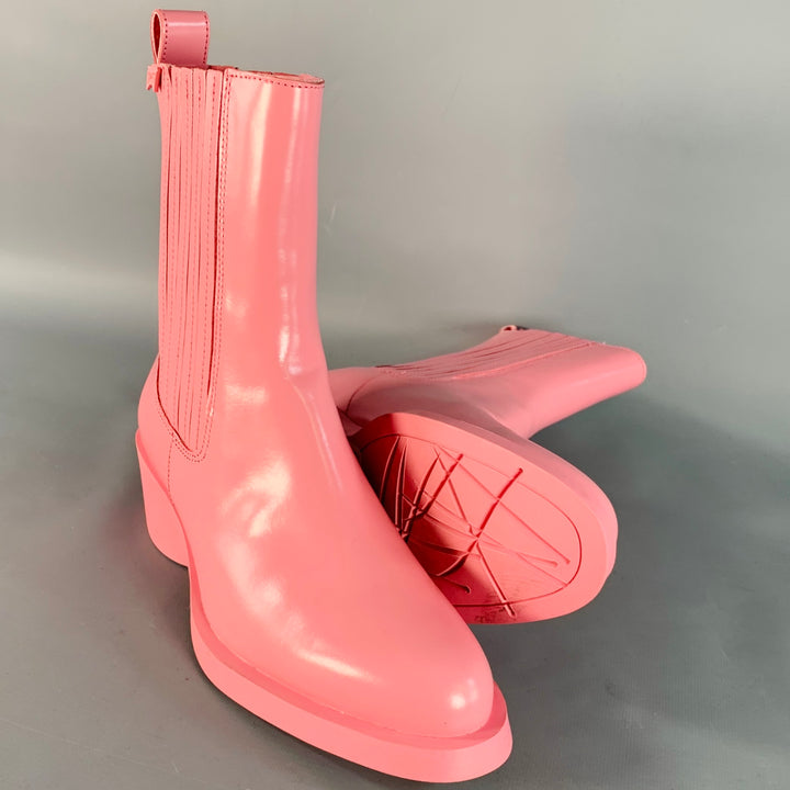 CAMPER Size 8 Pink Leather Rubber Sole Pull On Boots