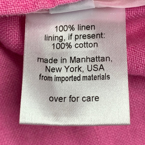 RACHEL COMEY Taille 4 Top sans manches décontracté en lin tissé rose