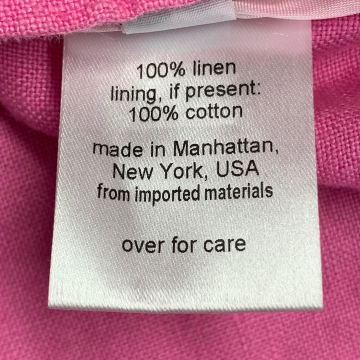 RACHEL COMEY Size 4 Pink Linen Woven Relaxed Fit Tank Casual Top