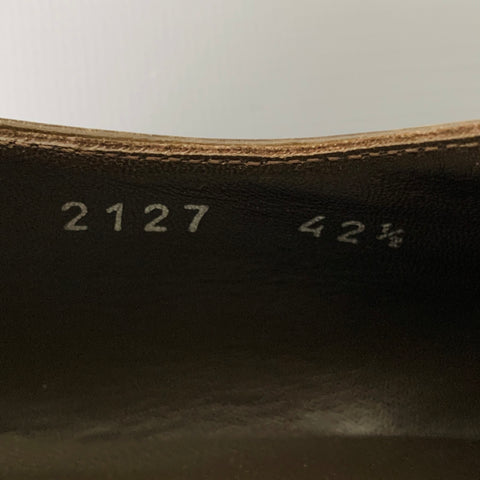YVES SAINT LAURENT Size 9 Brown Perforated Leather Cap Toe Lace-Up Shoes