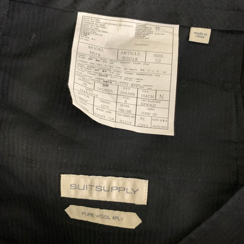 SUIT SUPPLY Size 36 Black Wool Pleated Dress Pants