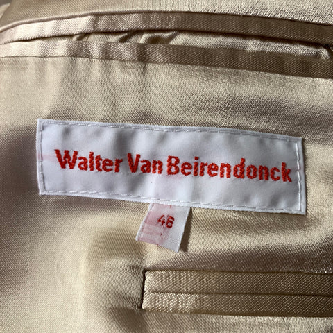 WALTER VAN BEIRENDONCK Size 36 Orange Purple Stripe Sport Coat