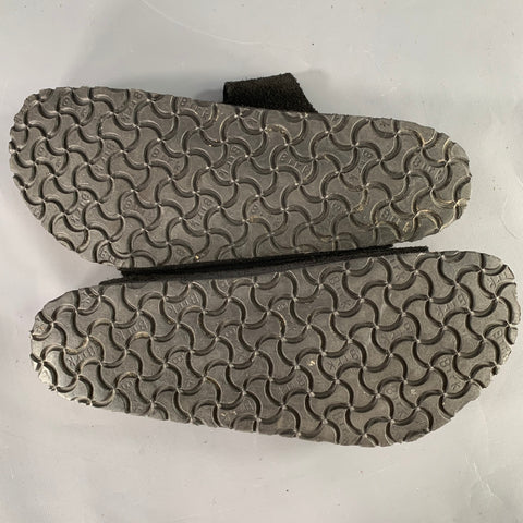 BIRKENSTOCK Size 10 Black Suede Buckle Sandals