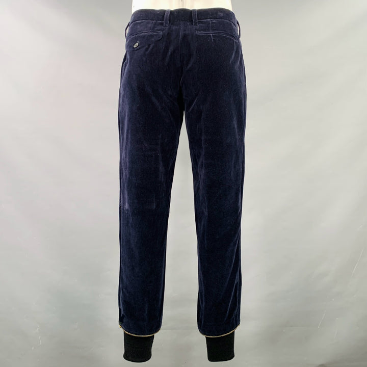 KOLOR Size L Navy Cotton Velvet Joggers Casual Pants