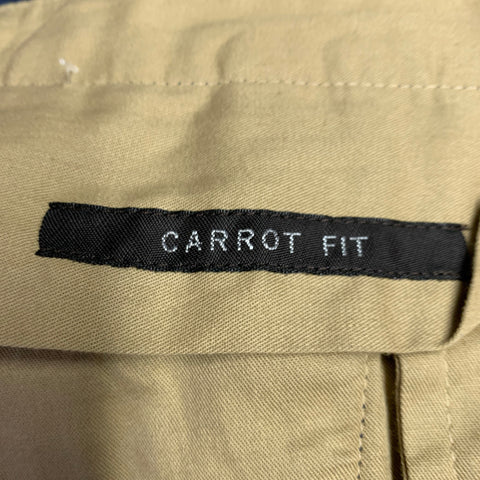 Pantalon décontracté plissé PT01 taille 38, à carreaux marine et blanc, mélange de lin