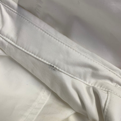 NILI LOTAN Size XL White Cotton Pleated Bib Tuxedo Long Sleeve Shirt