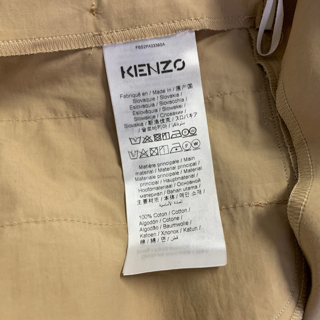 KENZO Size S Beige Cotton Belted Casual Pants