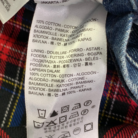 LEVI STRAUSS Size M Type III Blue Cotton Denim Blanket Lined Snaps Jacket