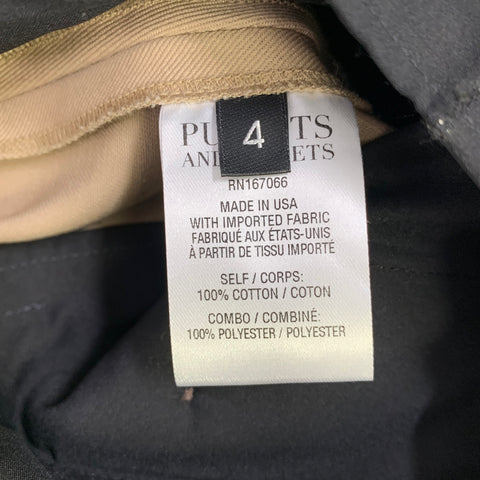 PUPPETS & PUPPETS Size 4 Rave Trouser Tan Cotton Twill Wide Leg Dress Pants