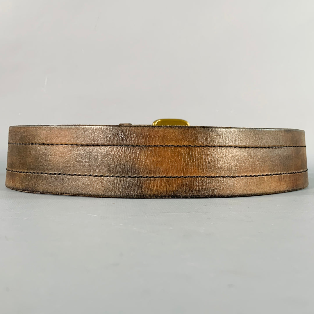 RALPH LAUREN Size S Brown Brass Leather Belt