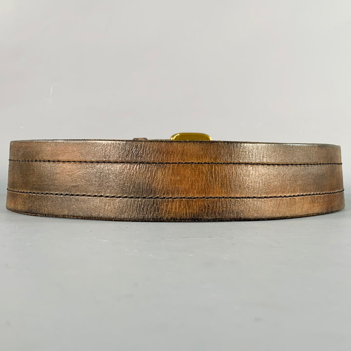 RALPH LAUREN Size S Brown Brass Leather Belt