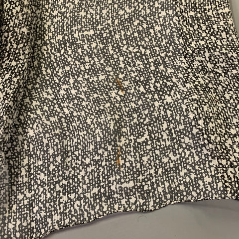 VINTAGE Black Grey Abstract Pattern Scarf Shawl