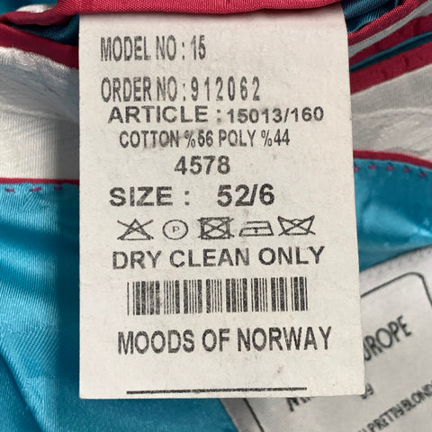 MOODS OF NORWAY Size 42 White Jacquard Cotton Blend Notch Lapel Sport Coat