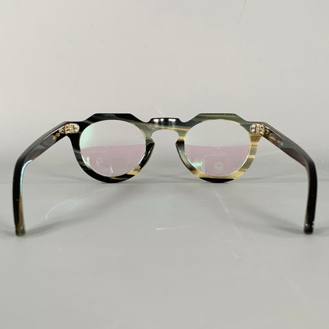 LESCA Brown Black Tortoiseshell Horn Eyewear