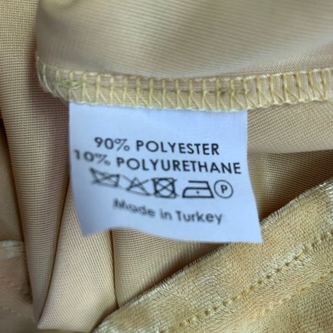DRIES VAN NOTEN Size L Yellow Velour Scoop Neck Casual Top