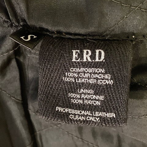 ENFANTS RICHES DEPRIMES ERD FW2016 S Black Patch Leather Biker Jacket