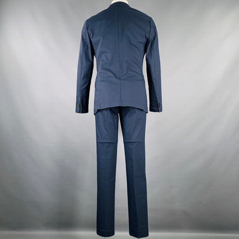 BONOBOS Size 40 Navy Cotton Blend Notch Lapel Suit