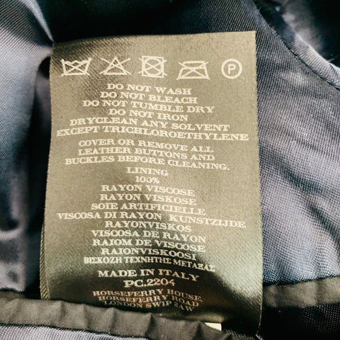 BURBERRY PRORSUM Talla 40 Abrigo deportivo de algodón revestido negro