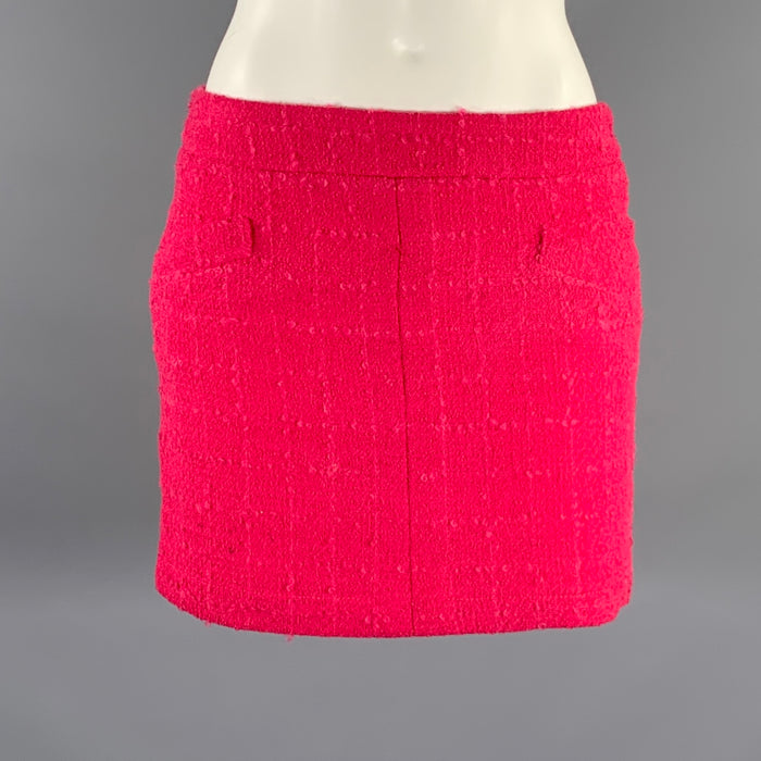 VERSUS by GIANNI VERSACE Size 2 Pink Wool Blend Mini Skirt