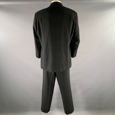 HUGO BOSS Chest Size 44 Black Virgin Wool 40 31 Suit