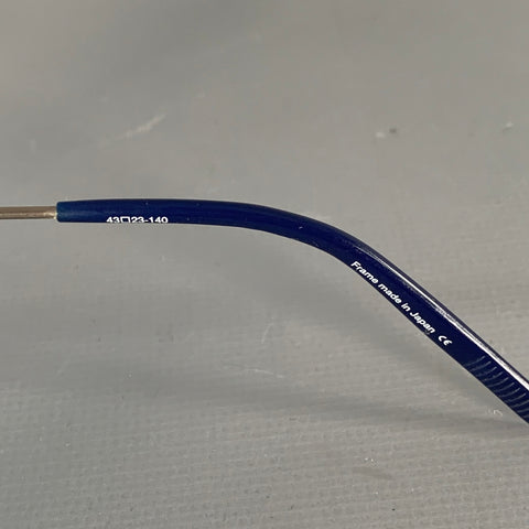 MATSUDA 2903H Silver Navy Titanium Round Sunglasses