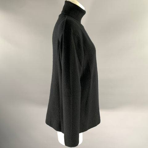 NEIMAN MARCUS Size XL Black Cashmere Turtleneck Sweater