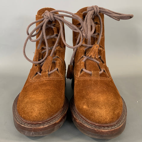 POLO COUNTRY by RALPH LAUREN Size 6.5 Brown Leather W 7001085-204 Suede Boots