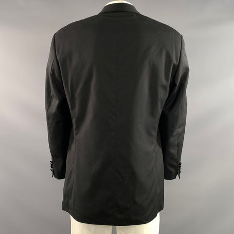 BOSS by HUGO BOSS Chest Size 42 Brown Solid Wool Shawl Collar Sport Coat