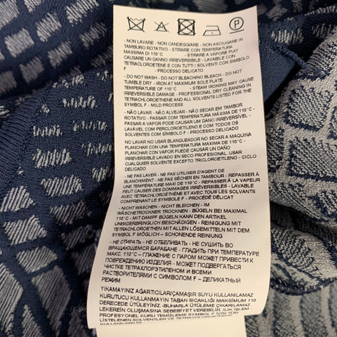 ARMANI COLLEZIONI Size 8 Blue Viscose Blend Jacquard Jacket
