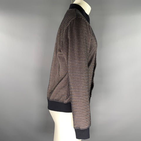PS by PAUL SMITH Size M Navy Tan & Grey Geometric Buttoned Jacket