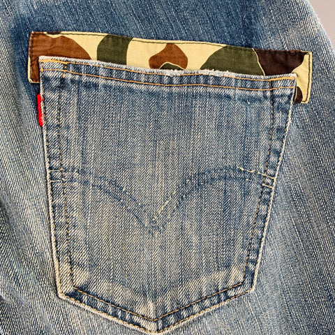 JUNYA WATANABE x LEVI STRAUSS Size S Blue Patch Cotton Selvedge Jeans