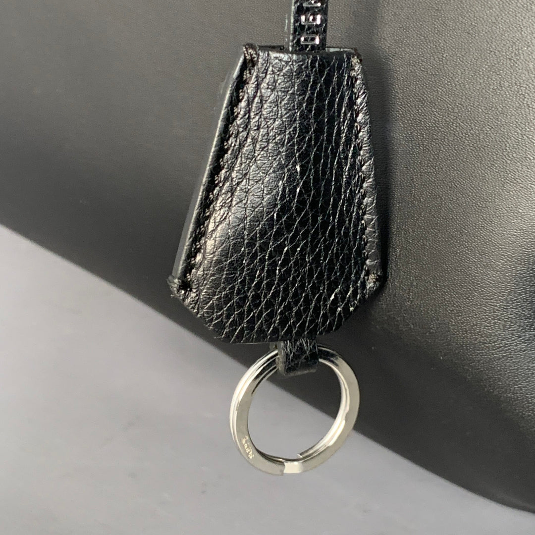 GOLDEN GOOSE Black Silver Leather Top Handle Duffle Bag