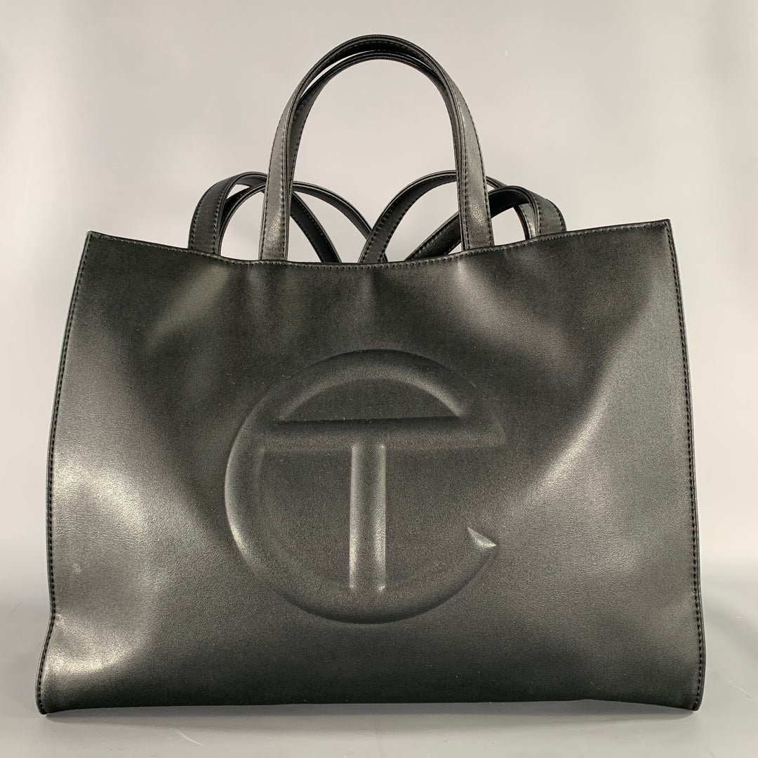 TELFAR Black Logo Polyester Cross Body Bags