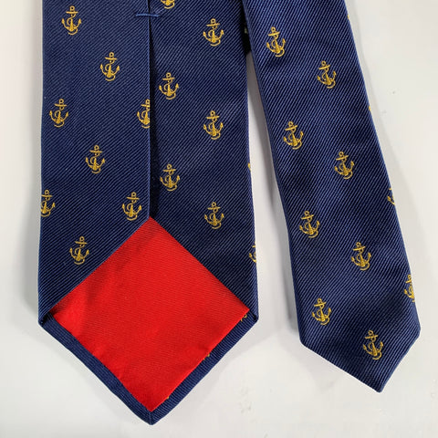POLO by RALPH LAUREN Navy Gold Graphic Silk Tie