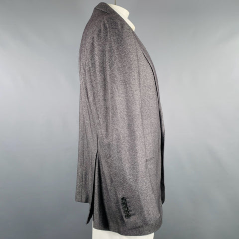 TOM FORD Size 48 Grey Silk Cashmere Peak Lapel Sport Coat
