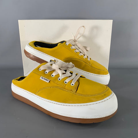 SUNNEI Size 11 Yellow White Slip On Sneakers