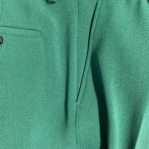 Costume AMI by ALEXANDRE MATTIUSSI en laine verte à revers crantés, taille 38