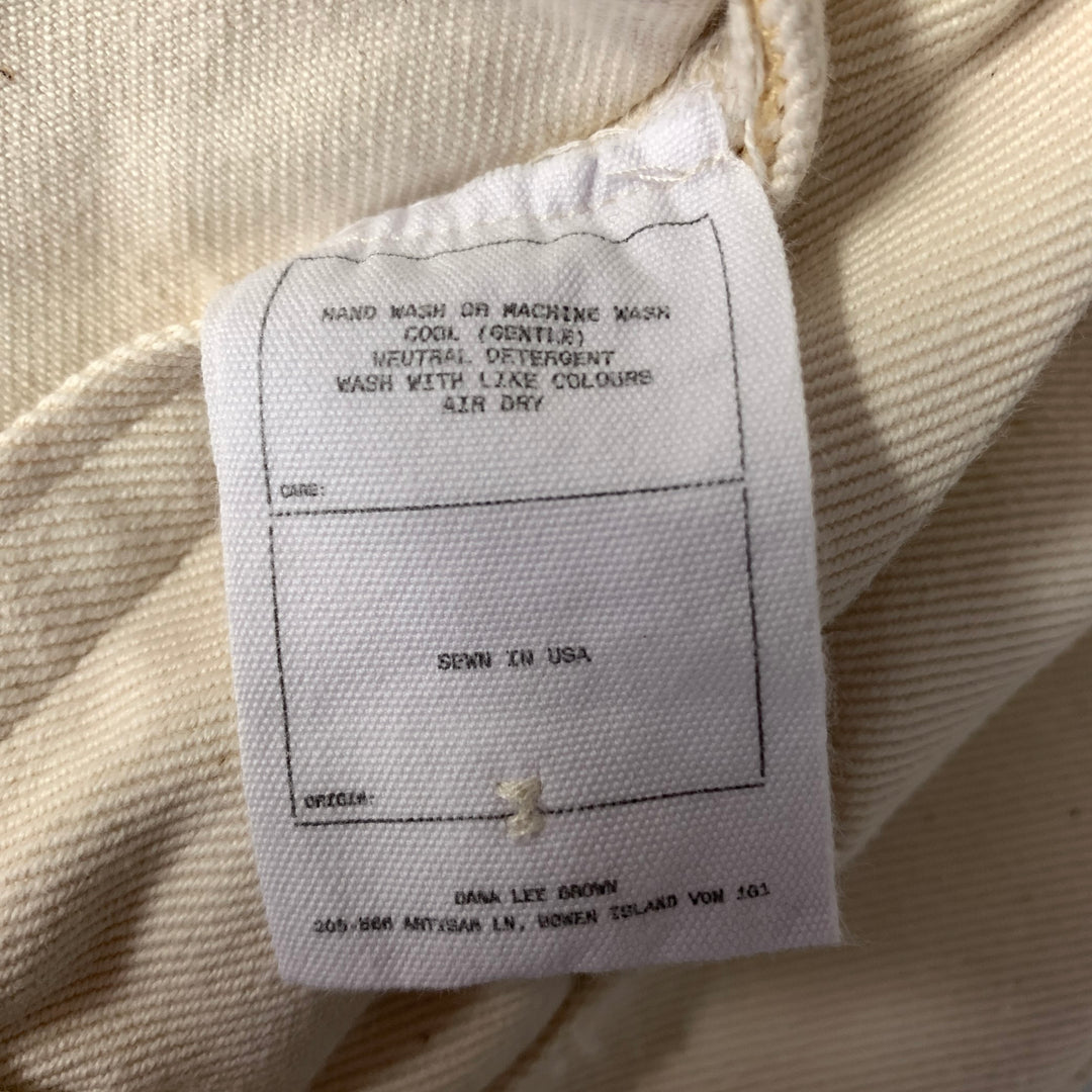 DANA LEE BROWN Size L Cream Cotton Pants