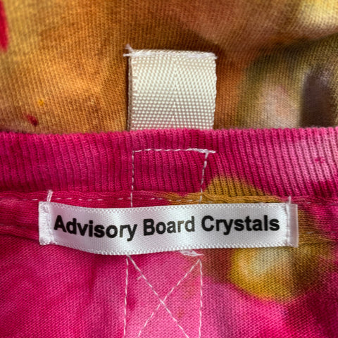 ADVISORY BOARD CRYSTALS Size S Orange Fuchsia Tie Dye Long Sleeve T-shirt