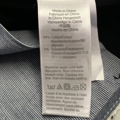 J.CREW Taille 28 Pantalon décontracté en mélange de coton noir à taille plate