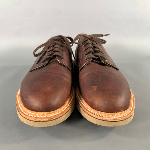 ALDEN Size 7.5 Brown Burgundy 29401 Leather Lace Up Shoes