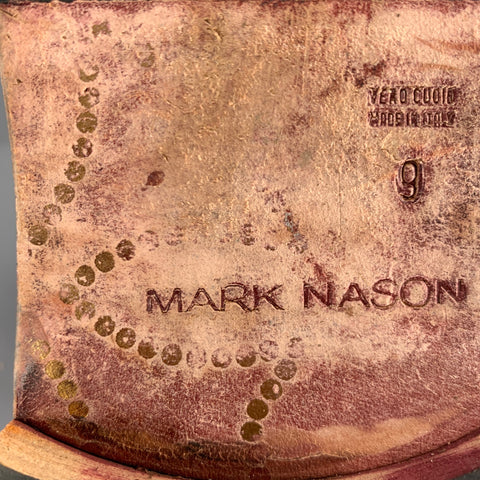 MARK NASON Size 9 Brown Leather Lace-Up Boots
