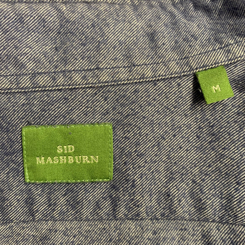 SID MASHBURN Size M Blue White Flannel One Pocket Long Sleeve Shirt