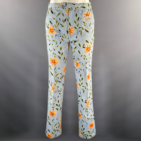 MOSCHINO Size 6 Orange Light Blue Floral Outfits & Sets