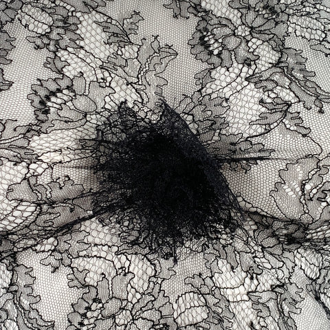 CHANEL Size M Black Lace Camellia Sleeveless Dress Top