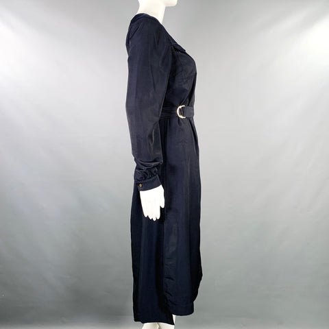 TED BAKER Size S Aminna Navy Polyester Utility Mid Calf Dress