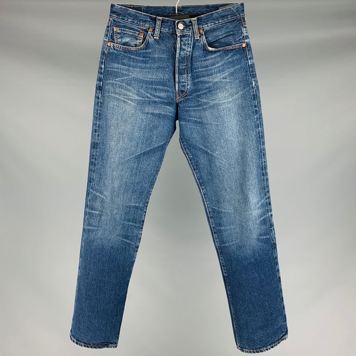 LEVI STRAUSS Size 32 Blue Cotton Straight Five Pockets Jeans