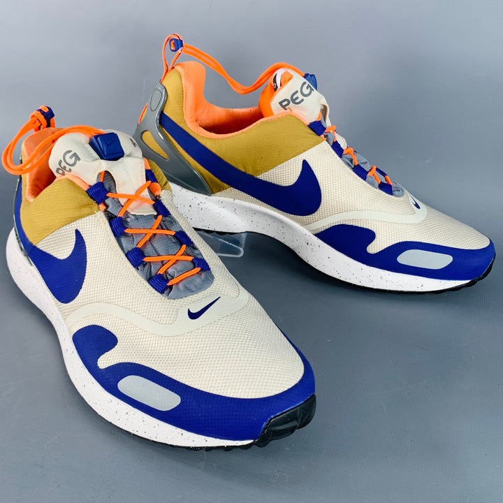 NIKE AIR Size 8 Pegasus All Terrain White Blue Color Block Nylon Sneakers